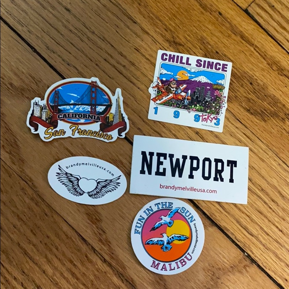 5 BRANDY STICKERS